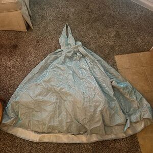 Mac Duggal Shimmering Light Blue Prom Gown